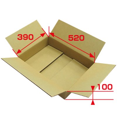 画像3: ダンボール 120サイズ 横長 長さ520×幅390×高さ100（mm）【1枚のみ購入】★お届け先が＜宮城県＞＜山形県＞＜福島県＞の方専用ページ★