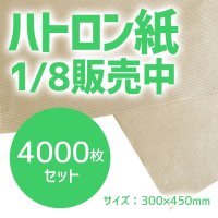 商品名/ハトロン紙 1/8（ハトロン判八つ切サイズ/300×450mm）【4000枚】【送料別】