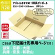 画像1: ダンボール 120サイズ 横長 長さ520×幅390×高さ100（mm）【1枚のみ購入】★お届け先が＜滋賀県＞＜京都府＞＜大阪府＞＜兵庫県＞＜奈良県＞＜和歌山県＞の方専用ページ★ (1)