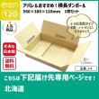 画像1: ダンボール 120サイズ 横長 長さ560×幅380×高さ110（mm）【1枚のみ購入】★お届け先が＜北海道＞の方専用ページ★ (1)